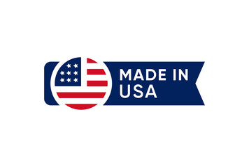 Made in USA banner vector design	