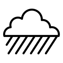 Wall Mural - season raining sky icon. outline season raining sky vector icon for web design isolated on white bac