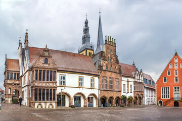 Fototapete - Market Square of Lemgo, Germany