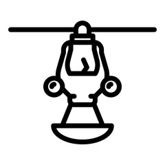 Wall Mural - Help rescue helicopter icon. Outline help rescue helicopter vector icon for web design isolated on white background