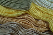 Select Focus Yellow Yarn Texture Background