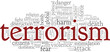 Terrorism vector illustration word cloud isolated on a white background.
