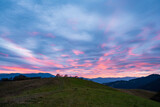 Fototapeta Na ścianę - Beautiful sky in the fantastic carpathian mountains