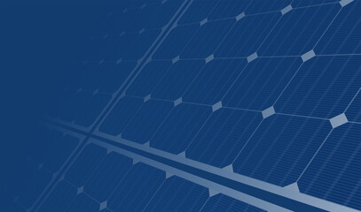 solar panels blue background