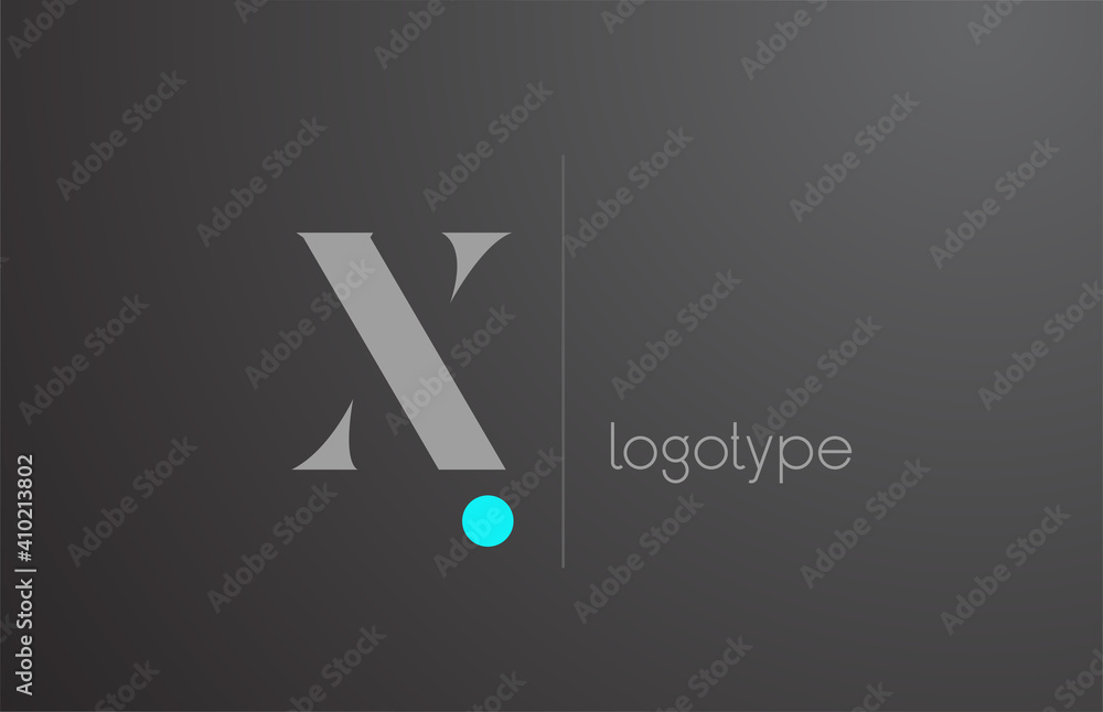 X grey letter alphabet logo for business. Unique corporate identity and ...