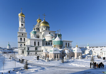 New Jerusalem Monastery. Frosty sunny day in January.