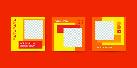Wall Mural - Editable Post Template Social Media Banners for Digital Marketing. Promotion Brand Fashion. Stories. Streaming. Vector Illustration