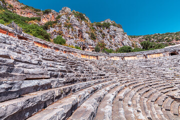 Wall Mural - Ancient Lycian Amphitheater at the Myra Archaeological Site in Turkey