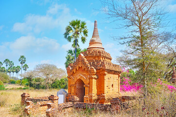 Poster - The small shrine of Khaymingha Pagoda, Bagan, Myanmar