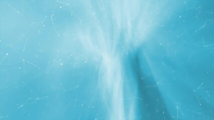 Wall Mural - modern smooth features animated technology and science based shapes, connected white lines and blurr