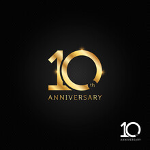 10 Years Anniversary Logo, Icon And Symbol Vector Illustration
