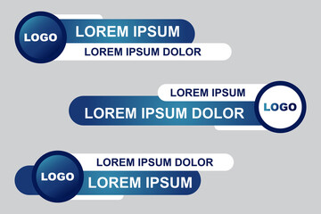 Wall Mural - modern geometric lower third banner template design. colorful lower thirds set template vector. vect