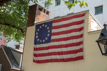 Original US Flag At The Betsy Ross House In Philladelphia