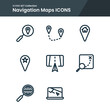 © zafstudio - icon set of maps navigation zoom place, home location, roadmap and many more. with line style vector. suitable use for web app and pattern design.