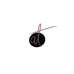 AT a t Initial handwriting creative fashion elegant design logo Sign Symbol template vector icon