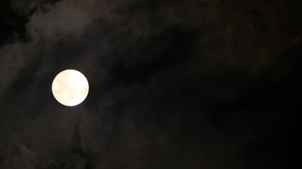 Wall Mural - Full moon light and cloud 