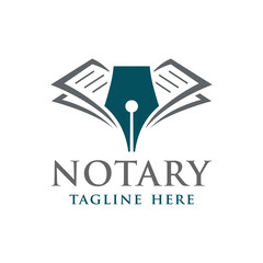 Poster - modern notary or law firm logo