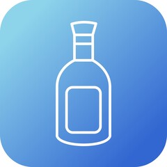 Poster - Unique Drink Bottle Line Vector Icon