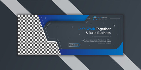 Wall Mural - Corporate and digital business marketing promotion facebook cover template Premium