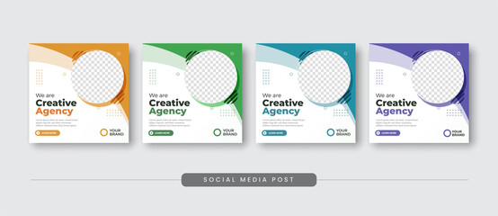 creative agency social media post template