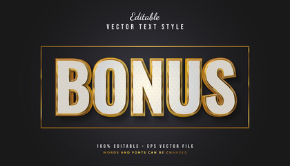 Wall Mural - bold bonus text style in white and gold with textured effect