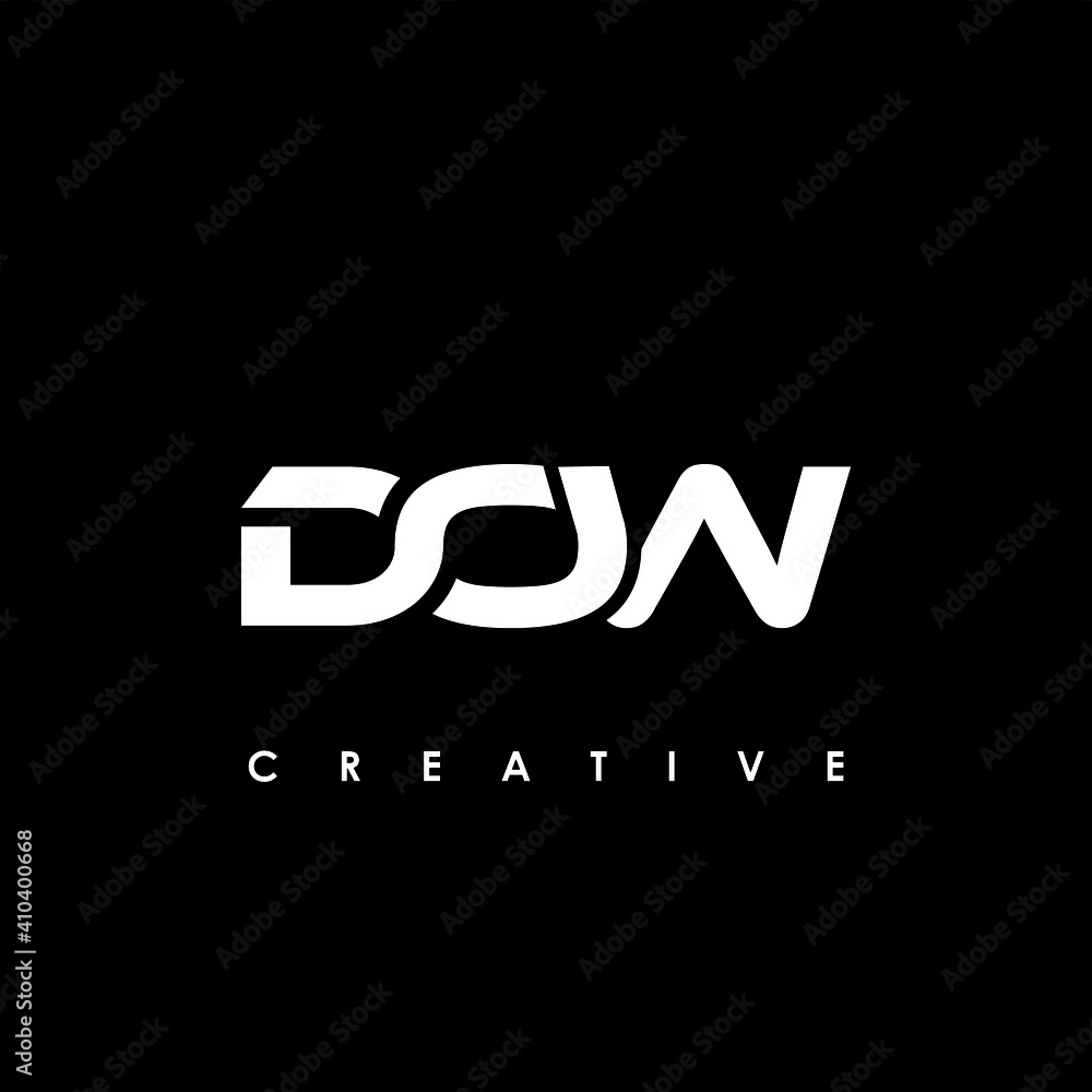 DOW Letter Initial Logo Design Template Vector Illustration Stock ...