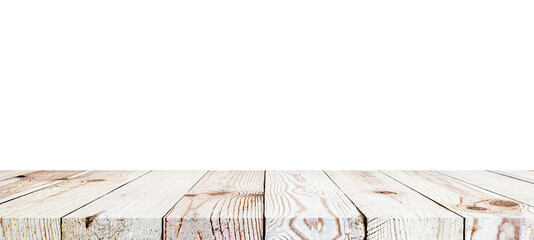 Aufkleber - Wood table top on white background.For create product display or design key visual layout