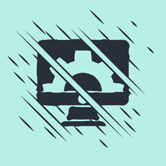 Black Software, web development, programming concept icon isolated on green background. Programming language and program code on screen monitor. Glitch style. Vector.
