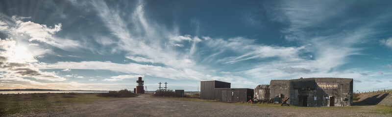 Sticker - Bunkers from WW2 now used for expositions at Oddesund at a fjord in rural Denmark