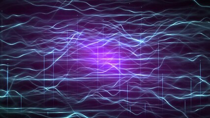 Canvas Print - abstract futuristic technology innovation wave curve overlay effect