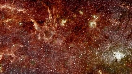 Wall Mural - Spectacular space travel in red nebula with infinite stars flying and flares animation. Based on image furnished by Nasa