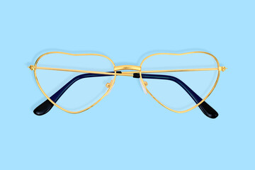 Beautiful glasses for improving vision with heart-shaped lenses. 