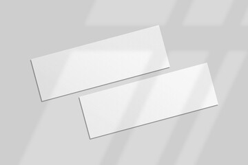 Wall Mural - Realistic blank ticket illustration for mockup. 3D Render.