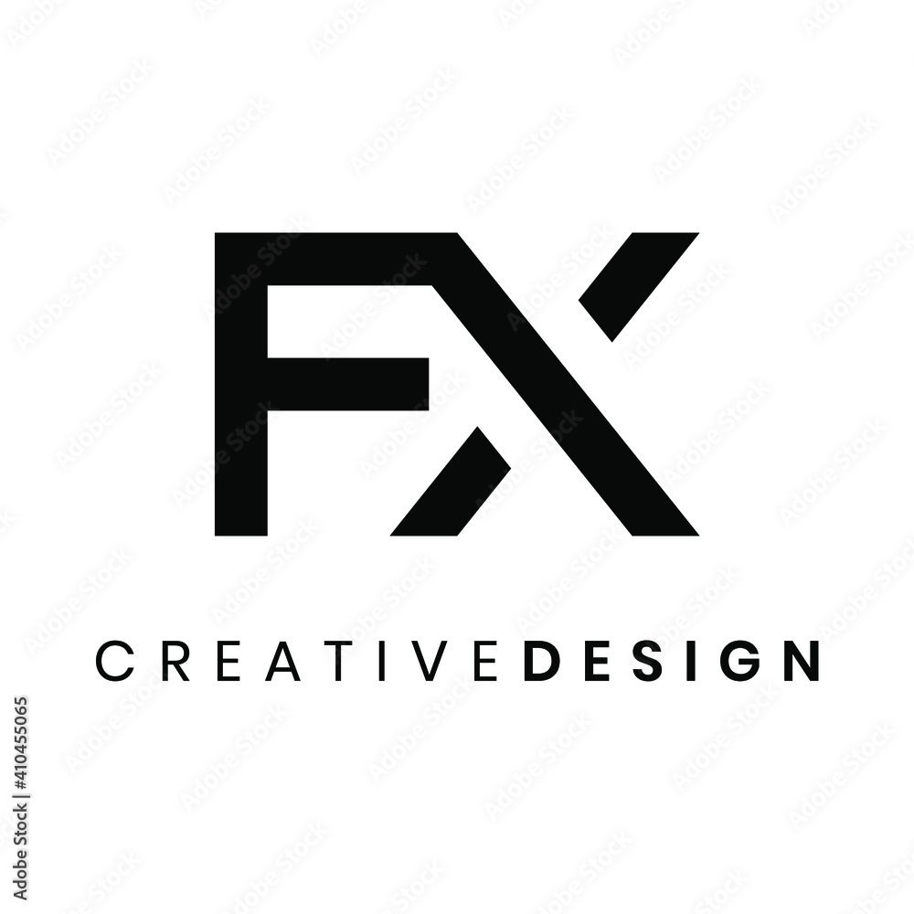 Modern letter FX logo design Stock Vector | Adobe Stock