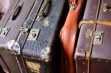 Old Travel Baggage And Luggages