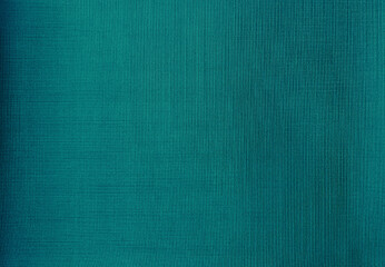 close up detail of teal green fabric texture background. interior curtain fabric texture background. texture of fabric jean texture background
