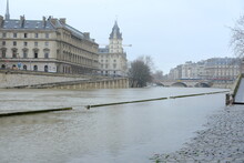 The Seine River In Flood The 3rd February 2021.