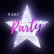 © Skutiherra - Night party poster with glitter star