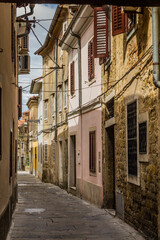 Wall Mural - Narrow alley in Koper, Slovenia