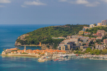 Wall Mural - Aerial view of Budva, Montenegro