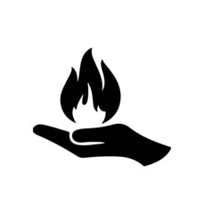 hand holding fire