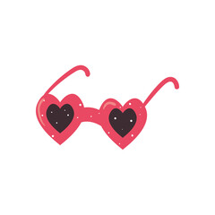 Sticker - hearts glasses icon vector design