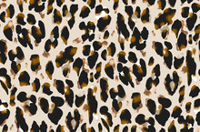 Seamless Leopard Heart Pattern, Animal Print.