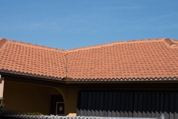 Wall Mural - the roof is covered with red tiles