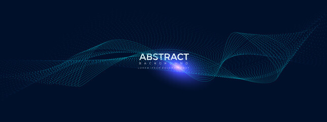Wall Mural - modern wave particle background . poster, wallpaper, landing page. vector illustration