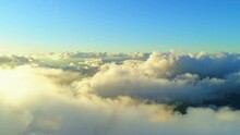 A Spectacular And Beautiful View Of A Sea Of Clouds On The Top Of Mount Buller, A Holiday Resort In Victoria, Australia 