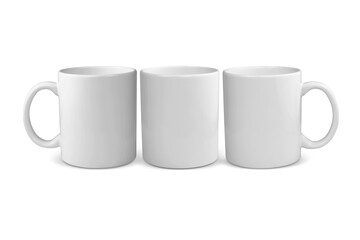 Full wrap 11 oz coffee cup mockup with clipping path