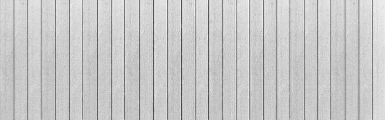 Panorama of Old white vintage wooden wall pattern and seamless background