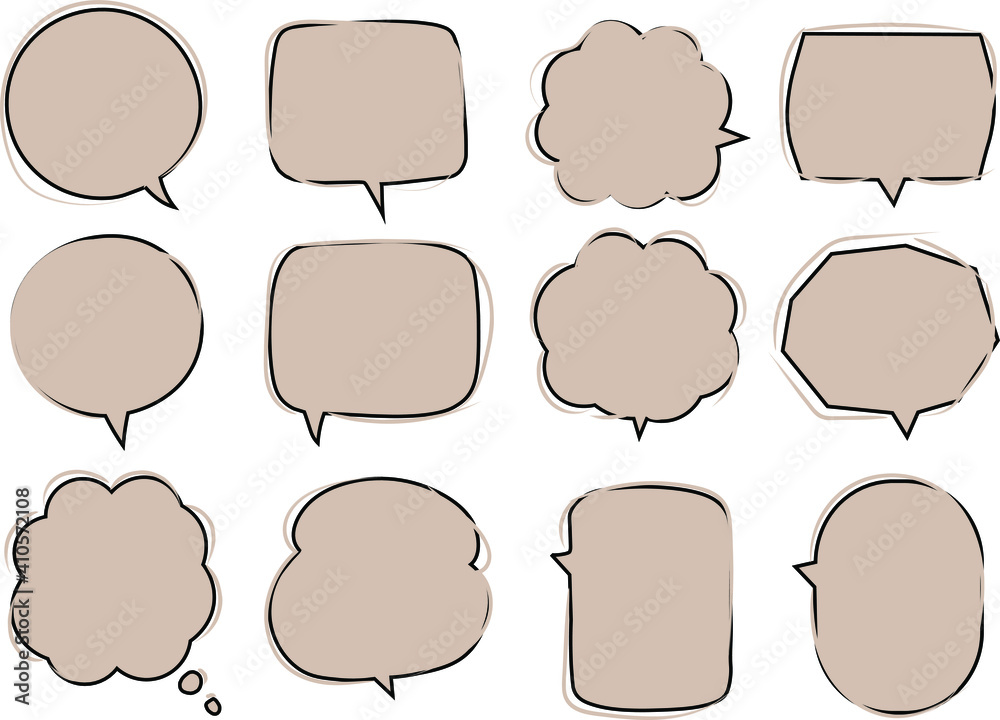 手書き風吹き出し Wall Mural Wallpaper Murals Wallsheaven Misato