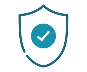 Wall Mural - security shield safe single isolated icon with solid line style